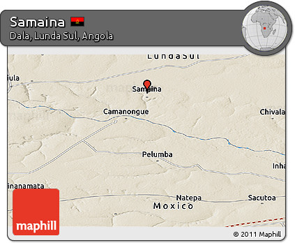 Shaded Relief Panoramic Map of Samaina