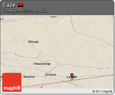 Shaded Relief Panoramic Map of Caze