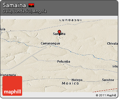 Shaded Relief Panoramic Map of Samaina