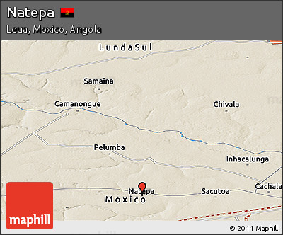 Shaded Relief Panoramic Map of Natepa
