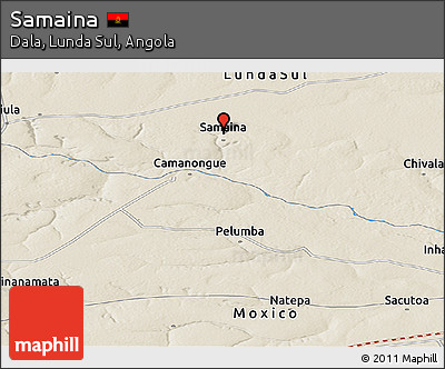 Shaded Relief Panoramic Map of Samaina
