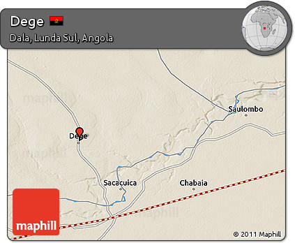 Shaded Relief 3D Map of Dege