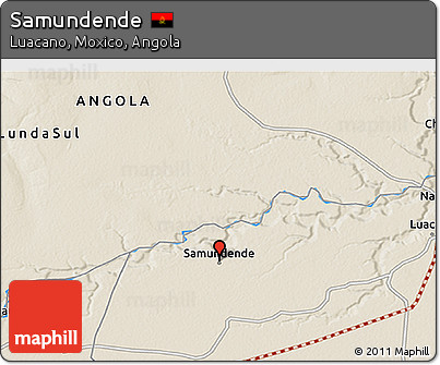 Shaded Relief 3D Map of Samundende
