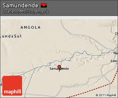Shaded Relief 3D Map of Samundende
