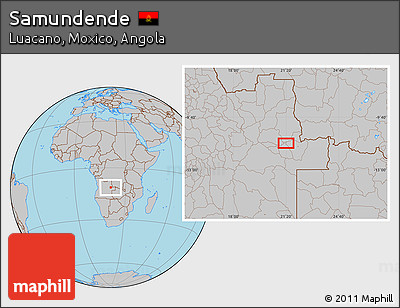 Gray Location Map of Samundende