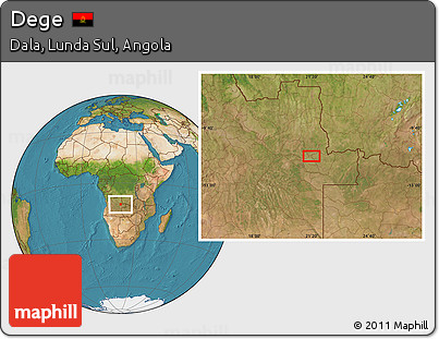 Satellite Location Map of Dege