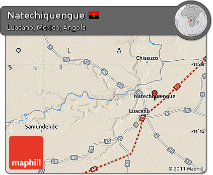Shaded Relief Map of Natechiquengue