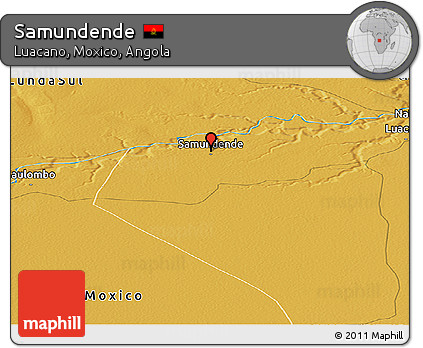 Physical Panoramic Map of Samundende