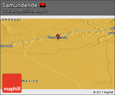 Physical Panoramic Map of Samundende