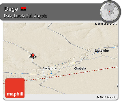 Shaded Relief Panoramic Map of Dege