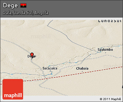Shaded Relief Panoramic Map of Dege