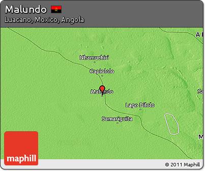 Political 3D Map of Malundo