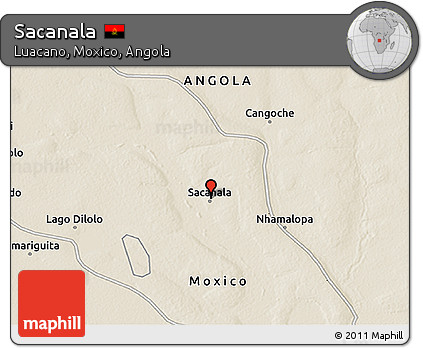 Shaded Relief 3D Map of Sacanala