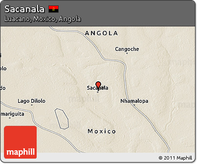 Shaded Relief 3D Map of Sacanala