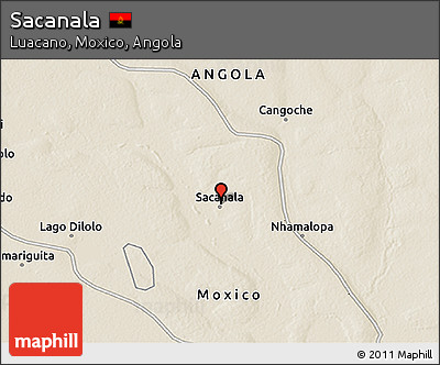 Shaded Relief 3D Map of Sacanala