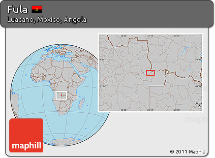 Gray Location Map of Fula