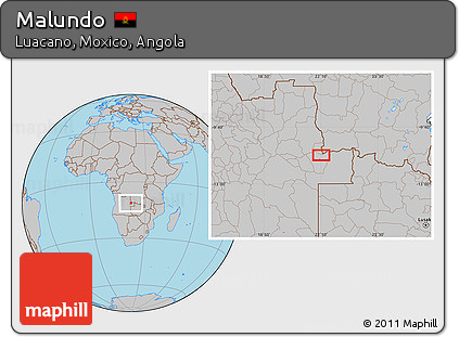 Gray Location Map of Malundo