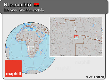 Gray Location Map of Nhamuchiri