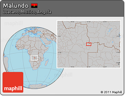 Gray Location Map of Malundo