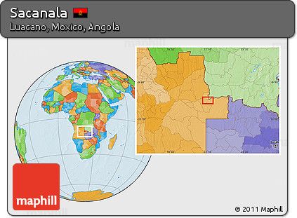 Political Location Map of Sacanala