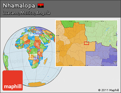 Political Location Map of Nhamalopa