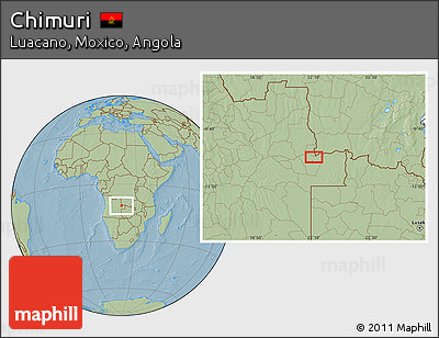Savanna Style Location Map of Chimuri, hill shading