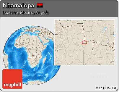 Shaded Relief Location Map of Nhamalopa