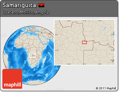 Shaded Relief Location Map of Samariguita