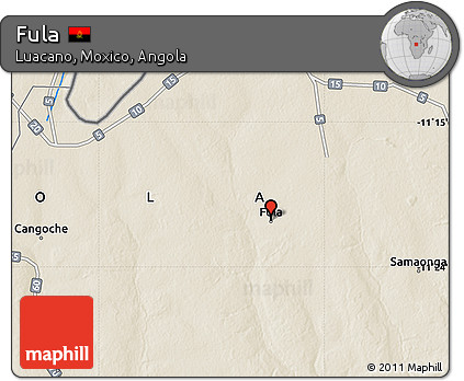 Shaded Relief Map of Fula