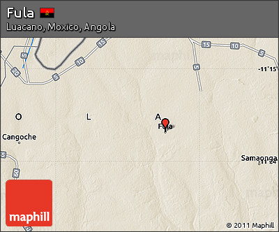 Shaded Relief Map of Fula