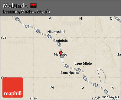 Shaded Relief Map of Malundo