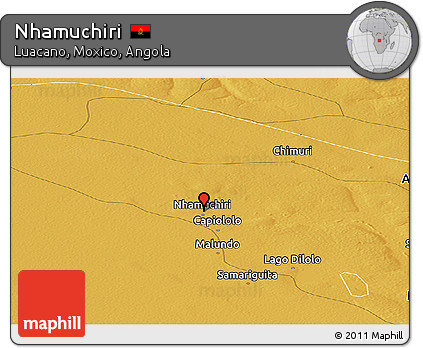 Physical Panoramic Map of Nhamuchiri