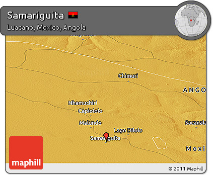 Physical Panoramic Map of Samariguita