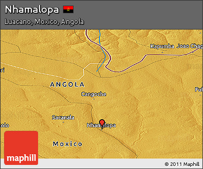 Physical Panoramic Map of Nhamalopa