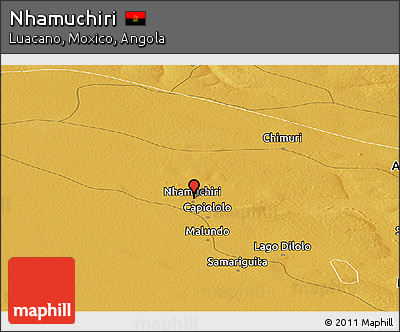 Physical Panoramic Map of Nhamuchiri
