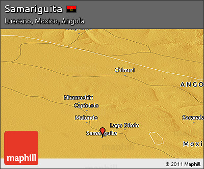 Physical Panoramic Map of Samariguita