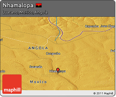 Physical Panoramic Map of Nhamalopa