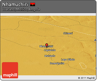 Physical Panoramic Map of Nhamuchiri