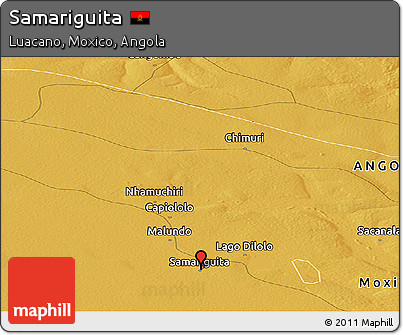 Physical Panoramic Map of Samariguita