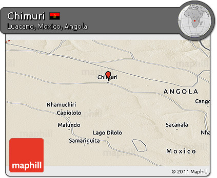 Shaded Relief Panoramic Map of Chimuri