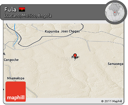 Shaded Relief Panoramic Map of Fula
