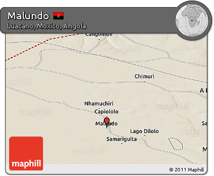 Shaded Relief Panoramic Map of Malundo