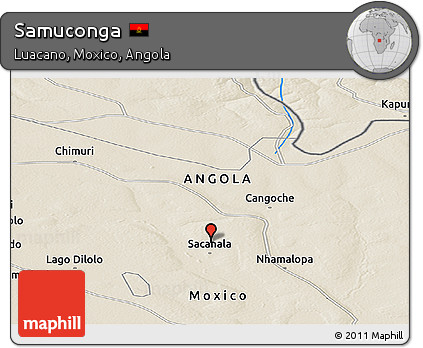 Shaded Relief Panoramic Map of Samuconga
