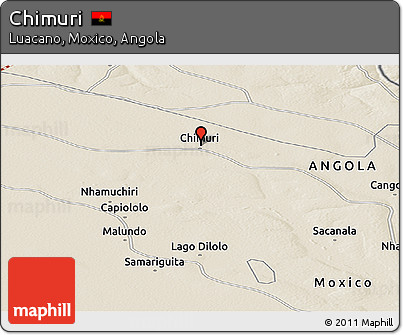 Shaded Relief Panoramic Map of Chimuri