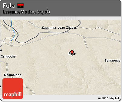 Shaded Relief Panoramic Map of Fula