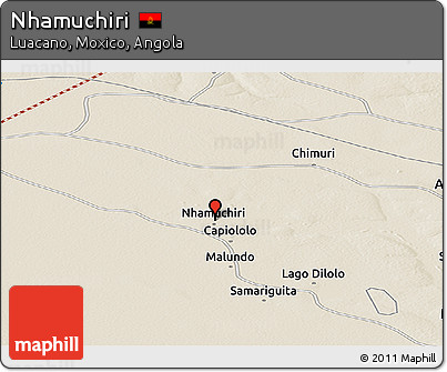 Shaded Relief Panoramic Map of Nhamuchiri