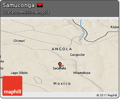 Shaded Relief Panoramic Map of Samuconga