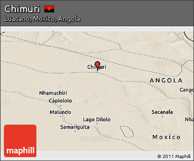 Shaded Relief Panoramic Map of Chimuri