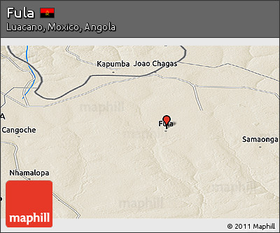 Shaded Relief Panoramic Map of Fula