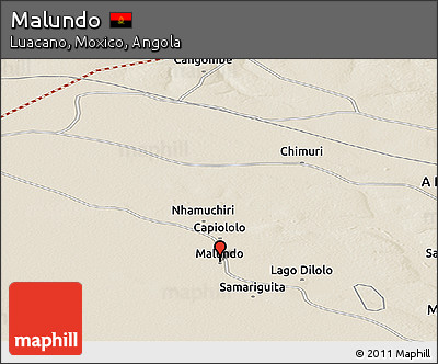 Shaded Relief Panoramic Map of Malundo